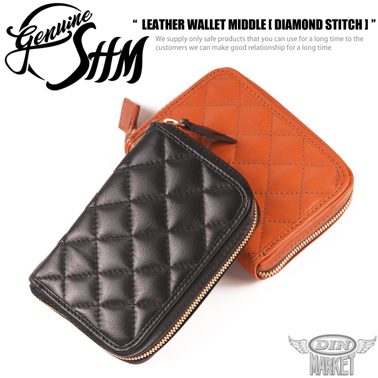 SHM LEATHER WALLET MIDDLE [DIAMOND STITCH]